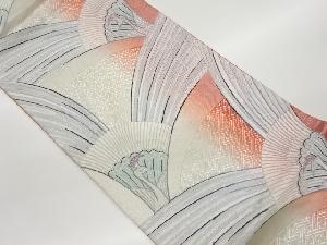 孔雀模様織出し袋帯